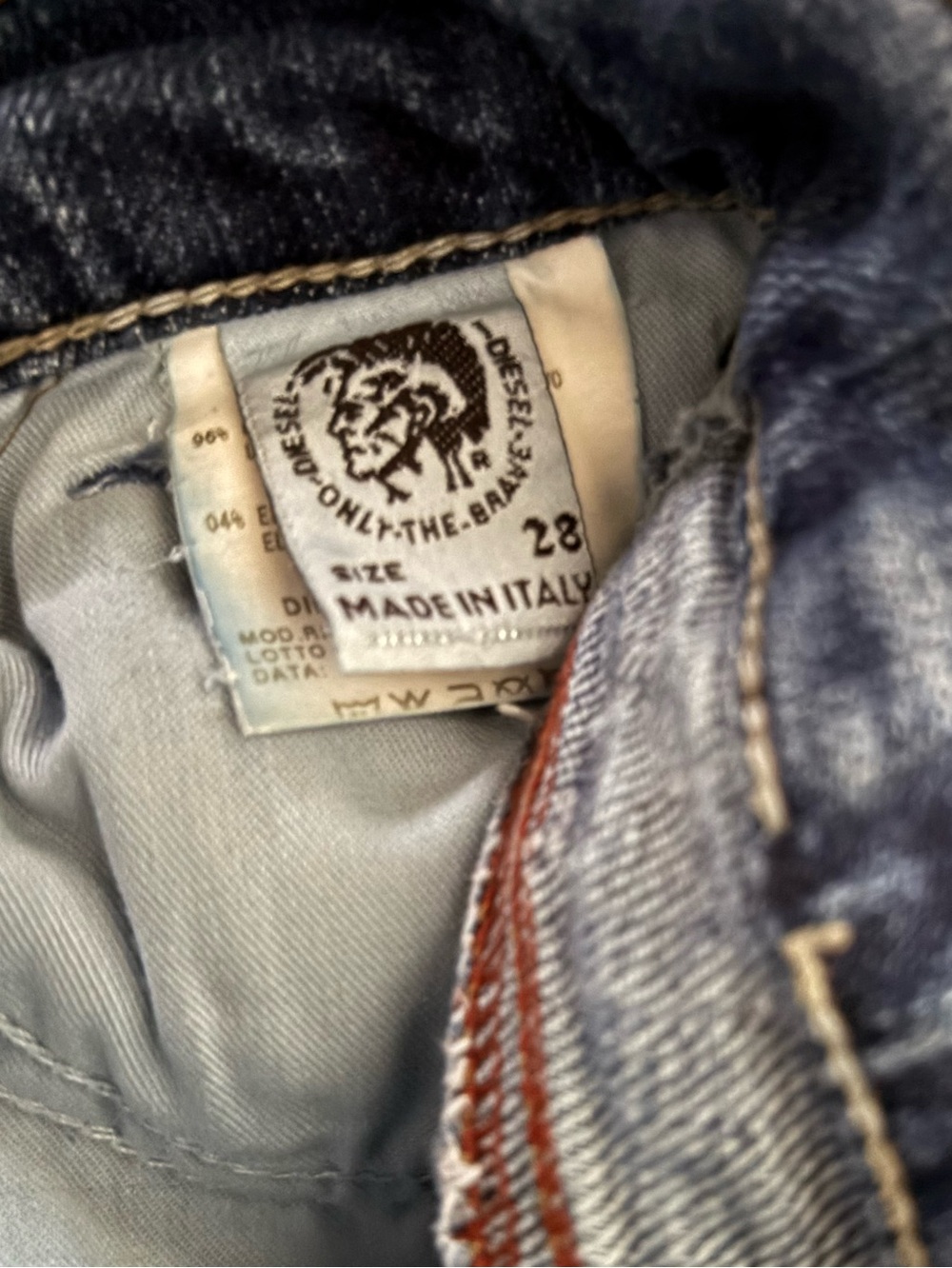A.E.O. and ITALIAN made Diesel Industry light Indigo Blue  Jeans sz 28 - Picture 9 of 13